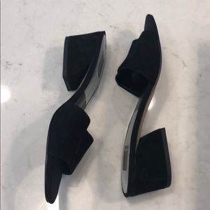 Dolce Vida Black Suede Slides